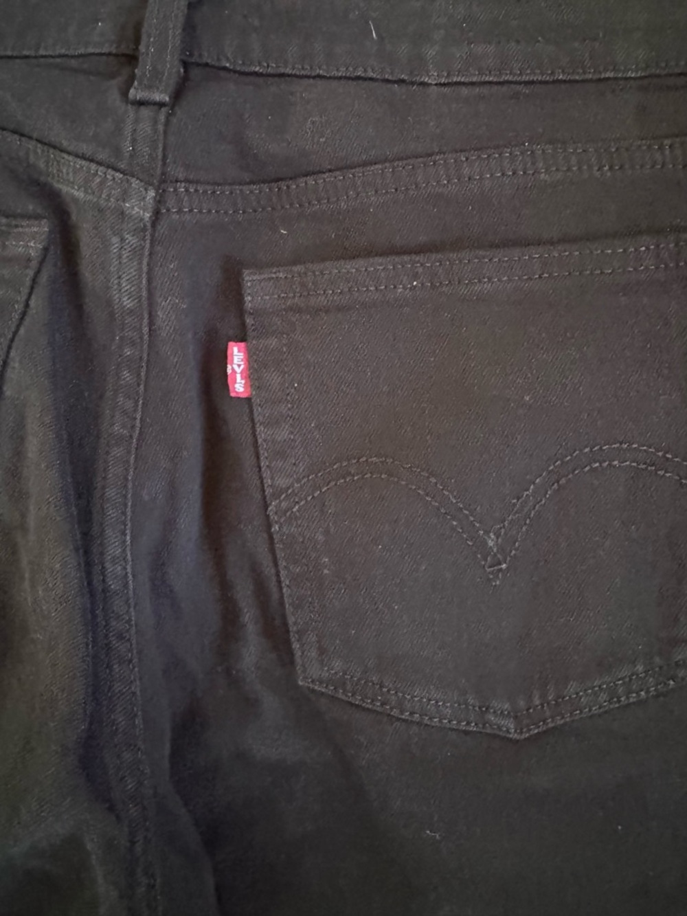 Levi’s Wedgie Straight Black Jeans Women’s 27 High Rise Stretch Minimalist - Picture 4 of 8